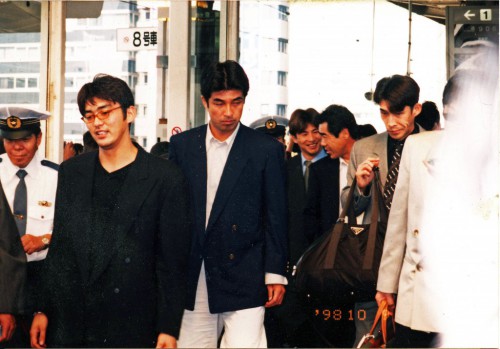 1998年リーグ優勝直後のベイスターズ御一行 at 新横浜駅